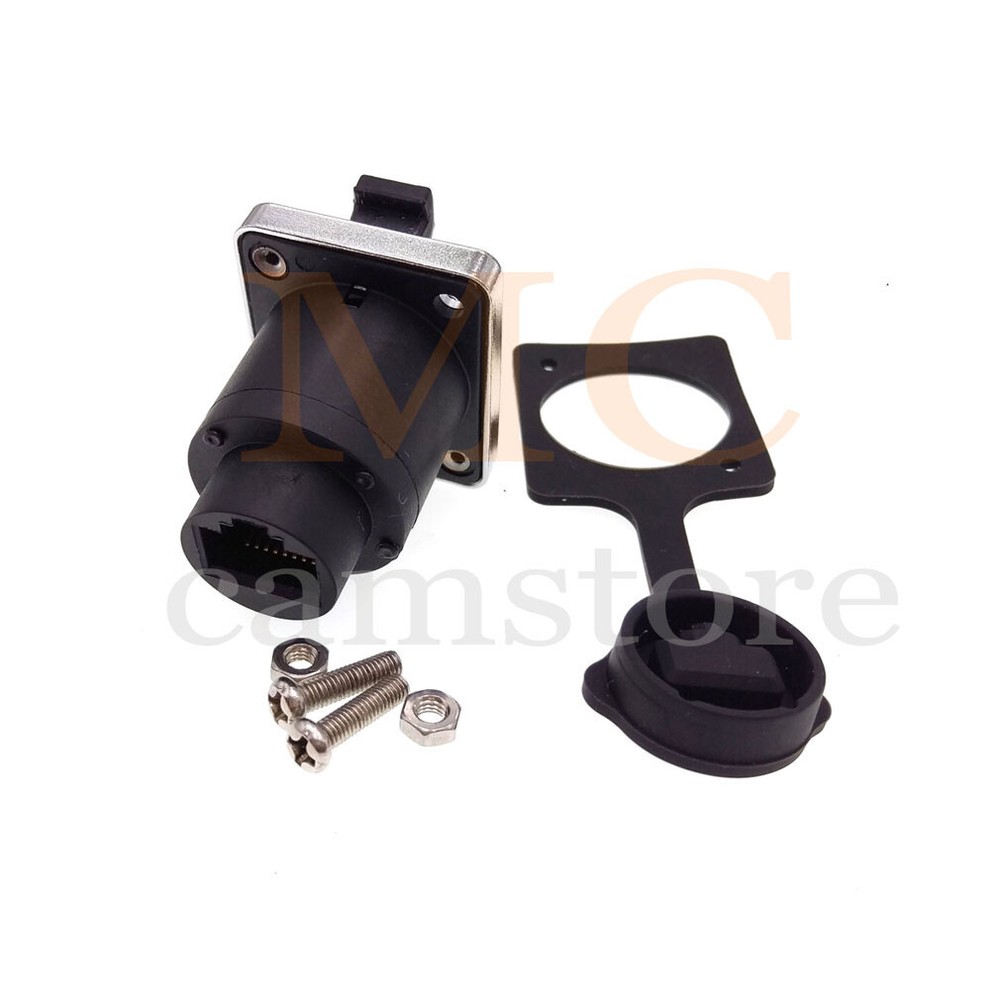 RJ45 Waterproof Network Connector 8p8c Panel Mount Socket Ethernet Connector