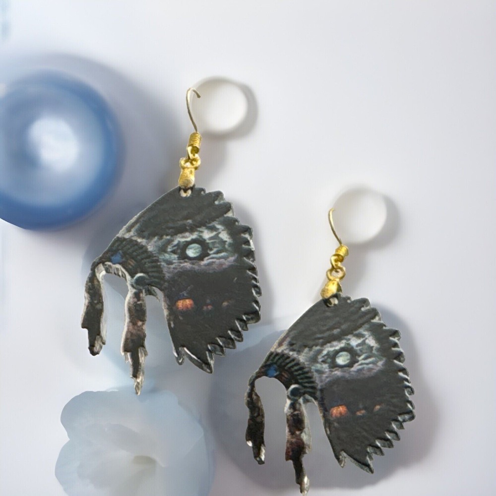 Earrings Hook Native Headdress Pretty 👀🌺🌸🌺👀