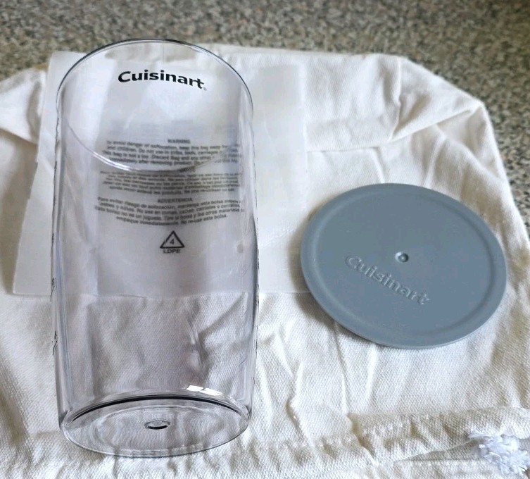 Cuisinart HB-500PC 3-cup Prep- And-Go Cup Container w/Lid Replacement Part New