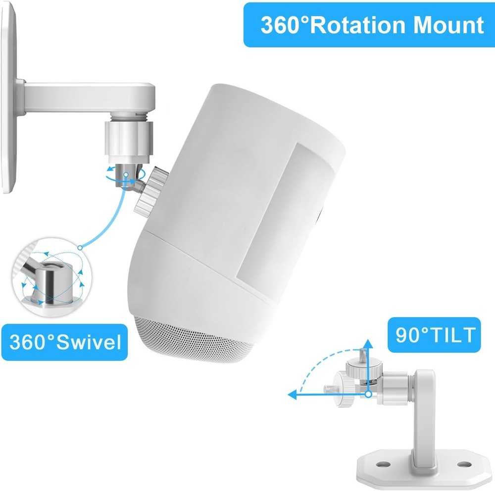Adjustable 2-Pack Wall Mount for Ring Spotlight Cam - Enhanced Stability