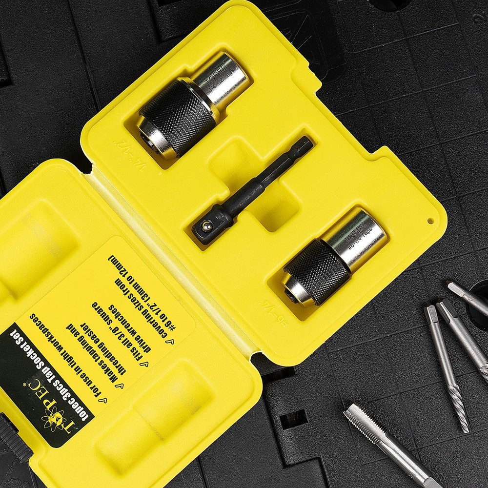 Topec Tap Socket Set, 3-Piece Extractor Tool with One Size, 3-piece