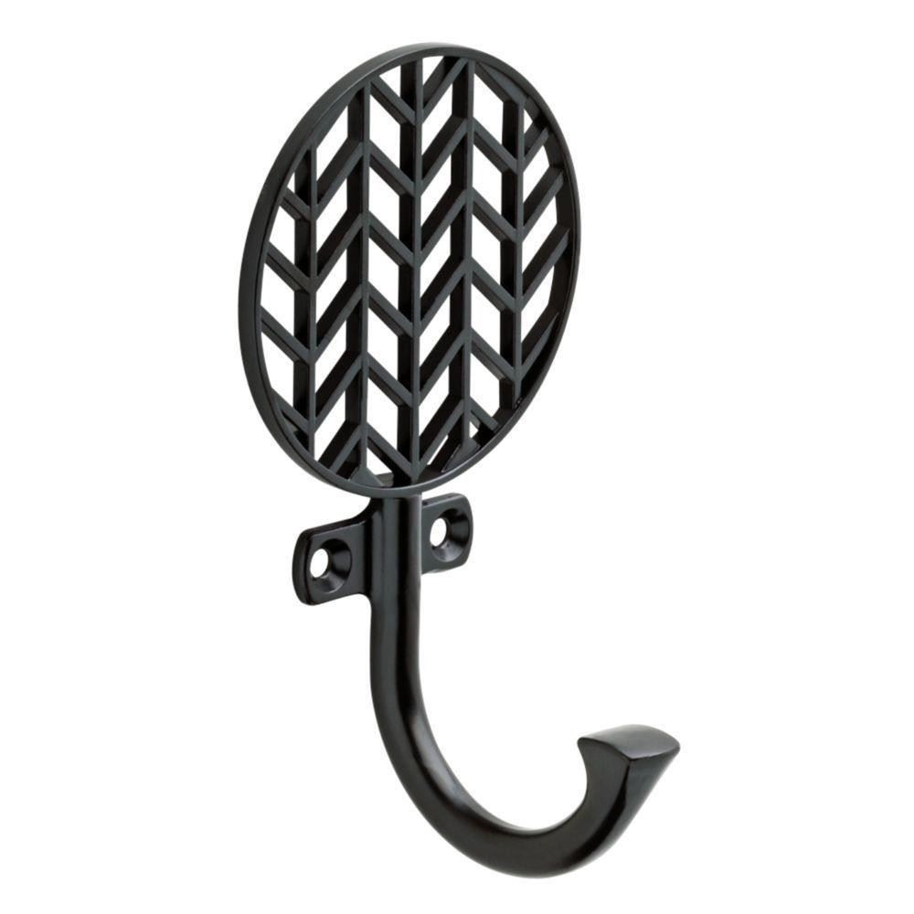 5" Chevron Hook Flat Black