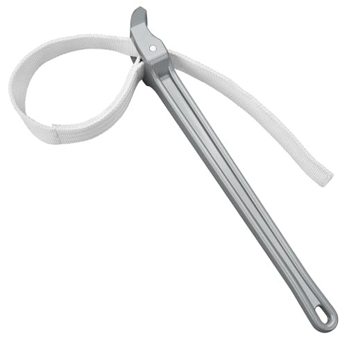 Strap Wrench, 18-inch Handle Adjustable Strap Wrench, Nylon Strap Pipe Wrench