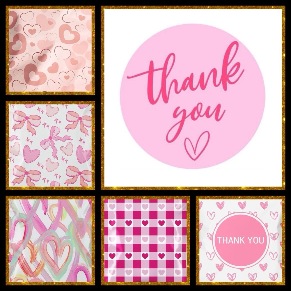 Poly Mailers 14x19 Inches Heart Assortment
