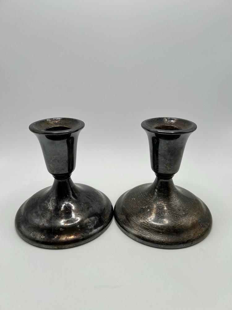 International Silver Compay Candle Sticks, Nice Condition! D7