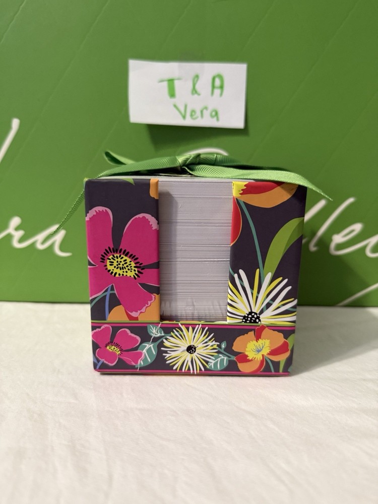 Vera Bradley Jazzy Blooms Take Note Cube Retired pattern NWT