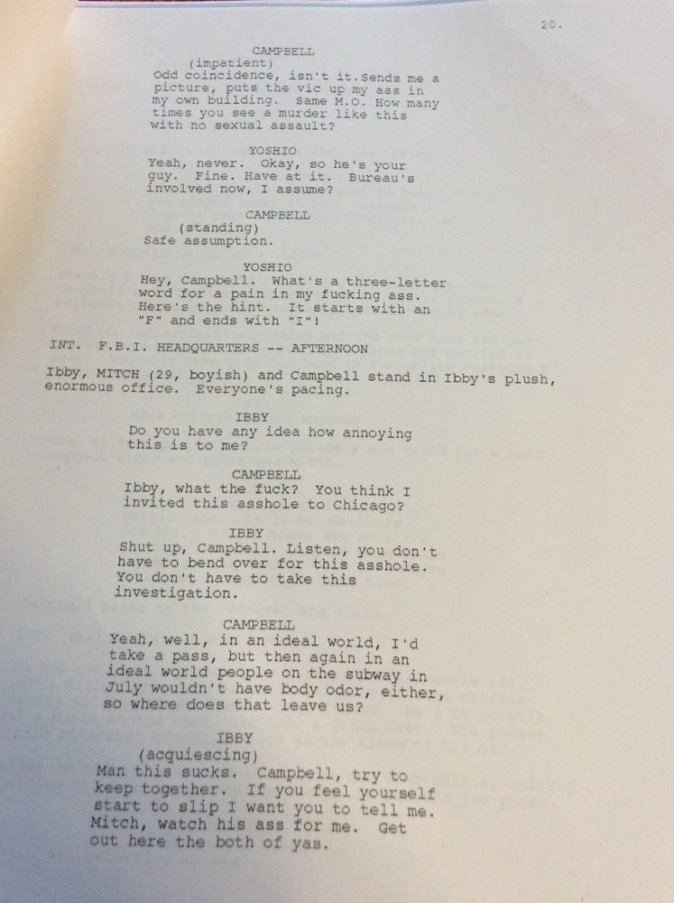 ORIGINAL SCRIPT DRIVEN THE WATCHER KEANU REEVES ERNIE HUDSON JAMES SPADER