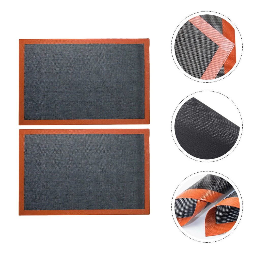 2 Pcs Silicone Baking Sheets for Oven Cookie Kitchen Tools Pastry Mat