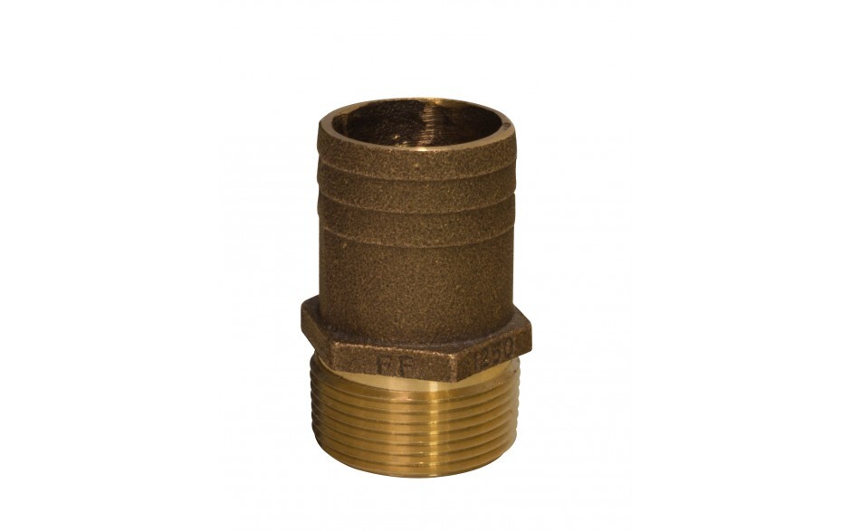Groco 3/4" NPT Bronze Full Flow Pipe to Hose Fitting