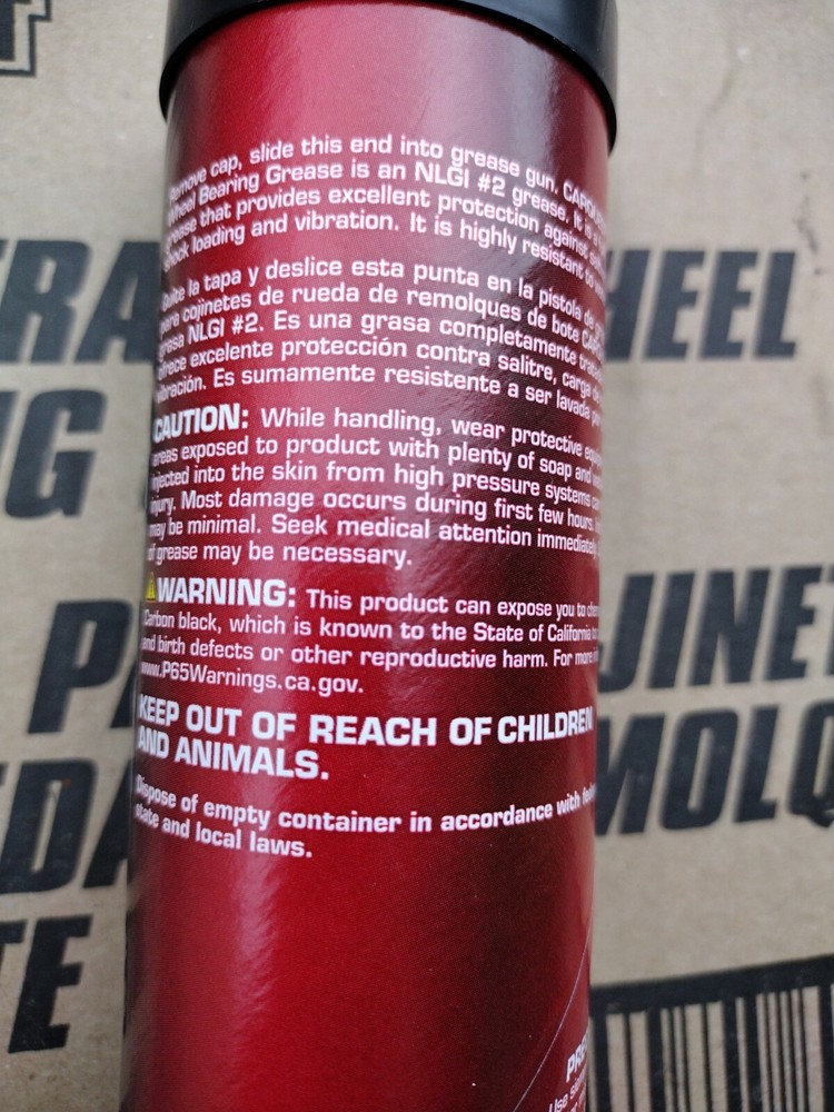 CarGrease tuve Auto BOAT Trailer Wheel Bearings