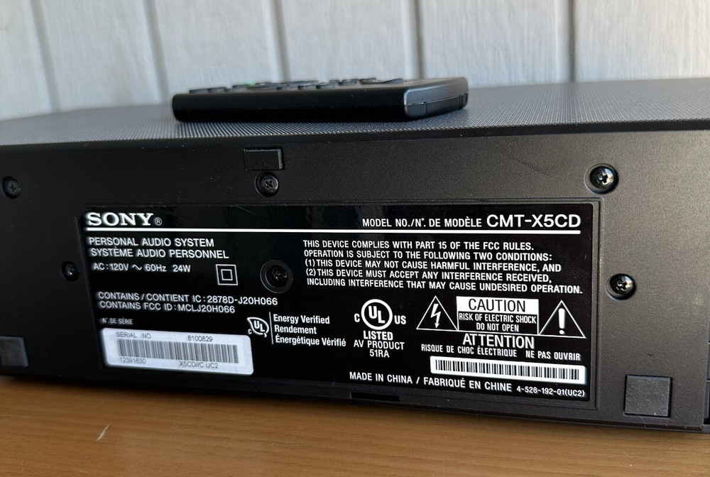 Sony CMT-X5CD CD Player/Bluetooth Wireless Personal Audio System CD NOT WORKING
