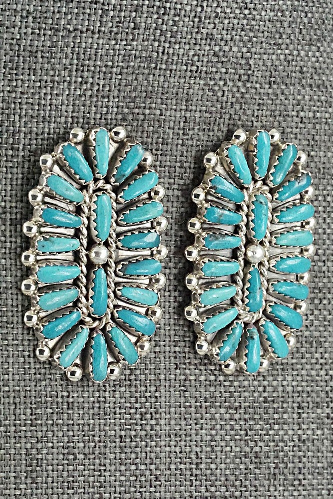 Turquoise & Sterling Silver Earrings - Philena Byjoe