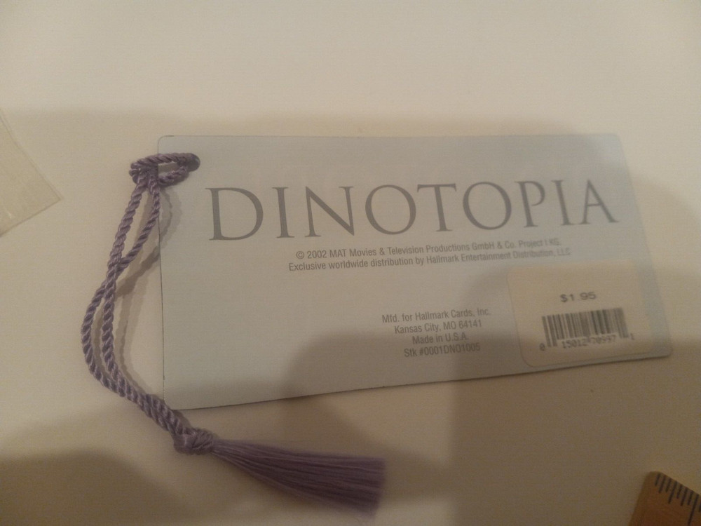Hallmark 2002 Dinotopia Bookmark Motion Type 3-D Effect Bookmark - RARE!
