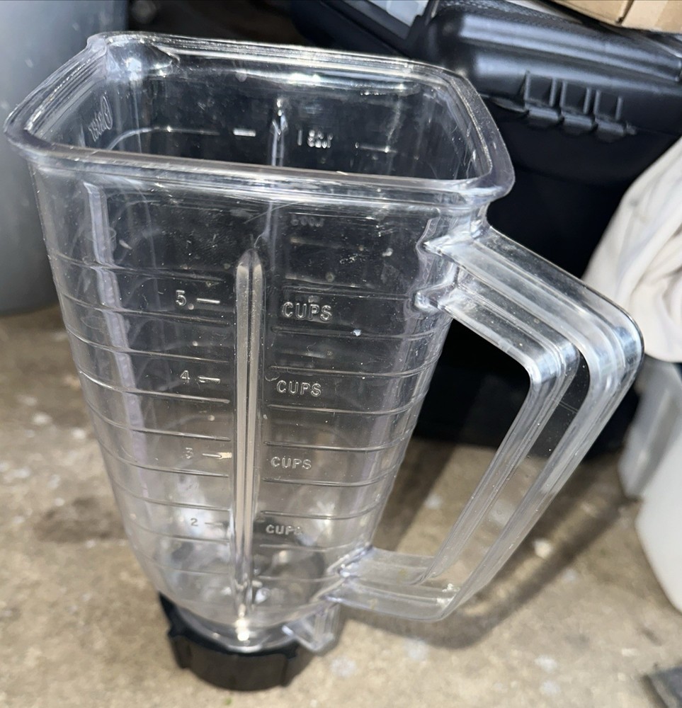 Oster Replacement Blender Jar 1.25L 5 Cup Clear Plastic with Blade & Lid