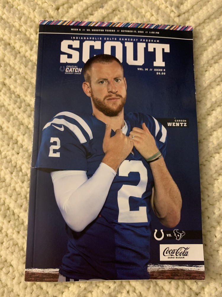 2021 Indianapolis Colts Carson Wentz Scout Program Magazine