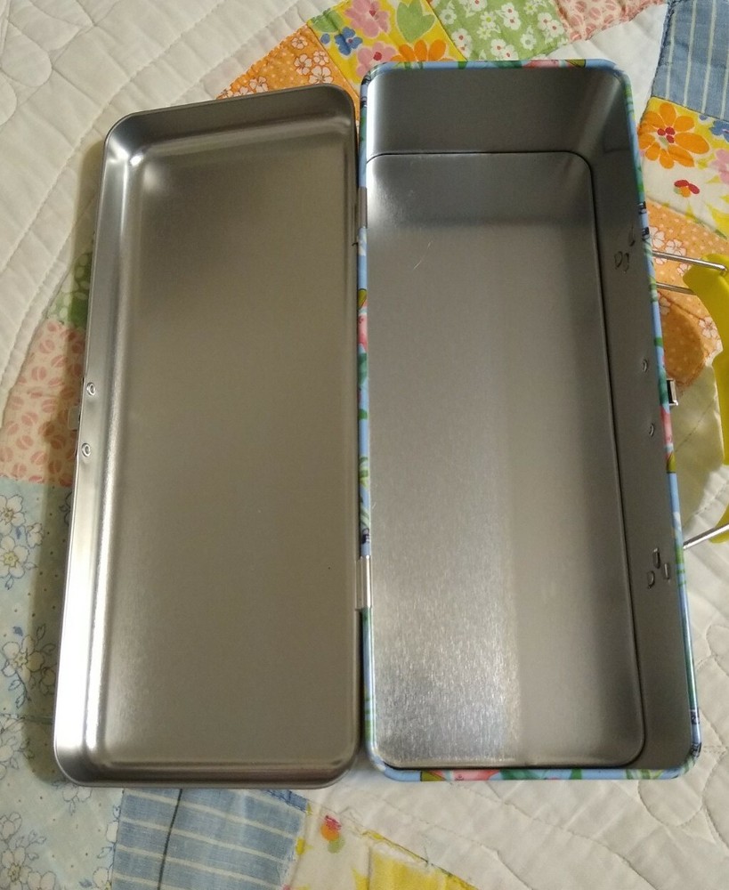 SpongeBob SquarePants Tin Tool Box Handle Latch/Hinge NEW Pencil Box Storage 🆕
