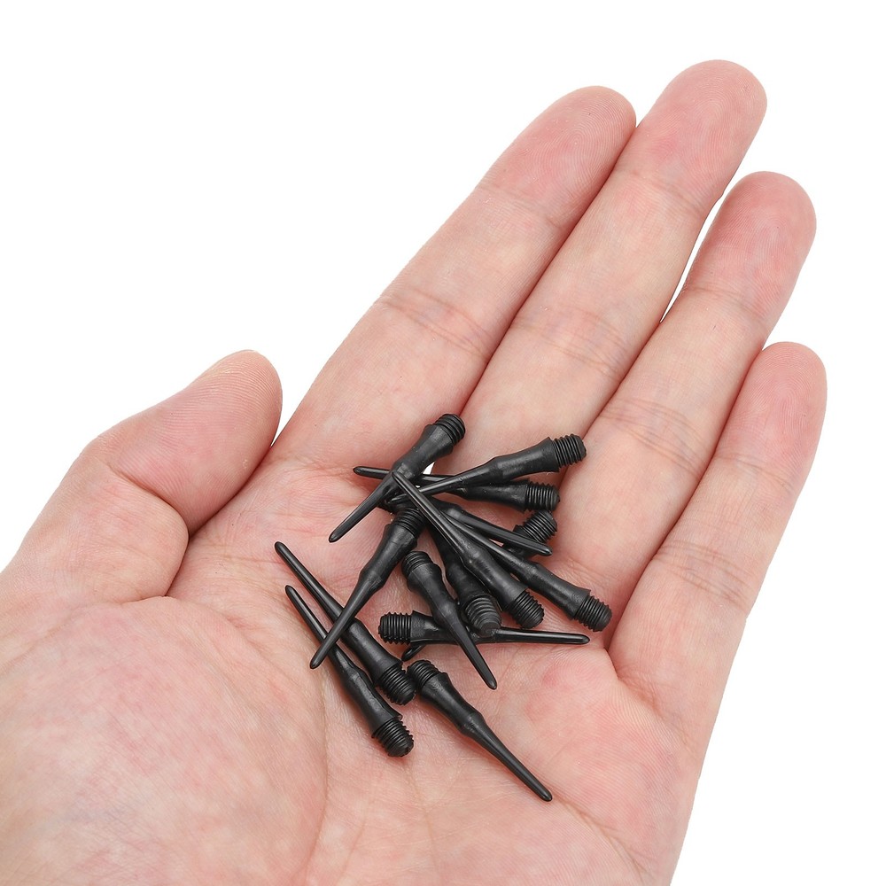 60Pcs 2BA Thread Plastic Soft Dart Tips Replacement Dart Accessories, Black