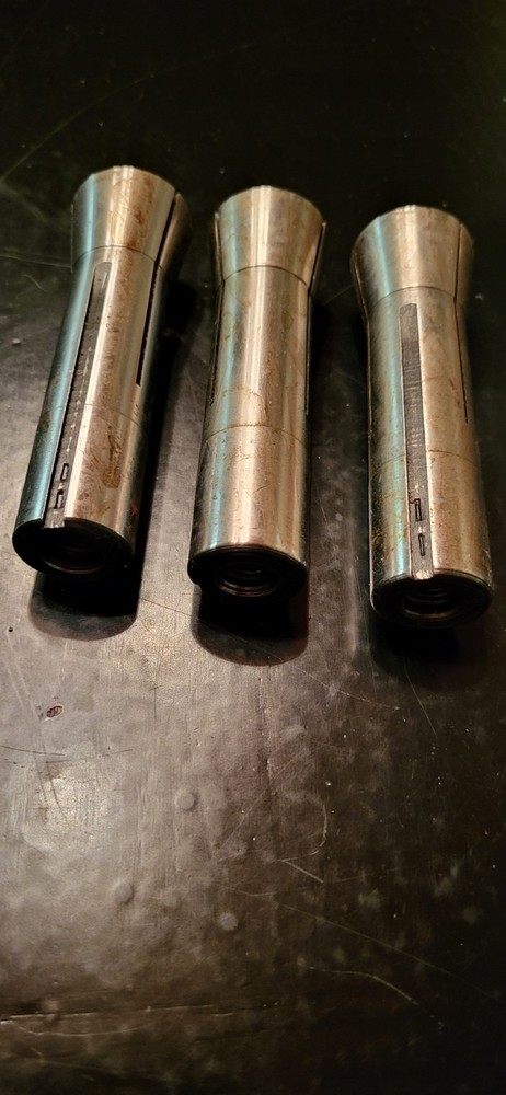 R-8 Collets Bridgeport 3 Ea. 23/32"-1/8"-3/8"