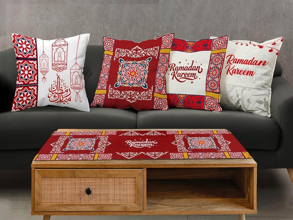 OLEEK Ramadan 2026 Decor Set Pillow Covers 20x20 Table Runner