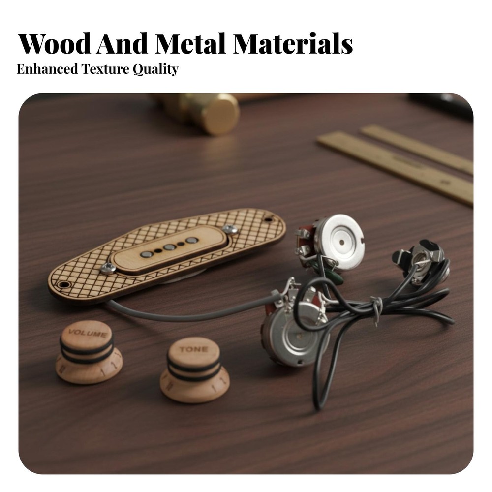 Maple Frame Guitar Single Pickup with Screw for 3 Strings