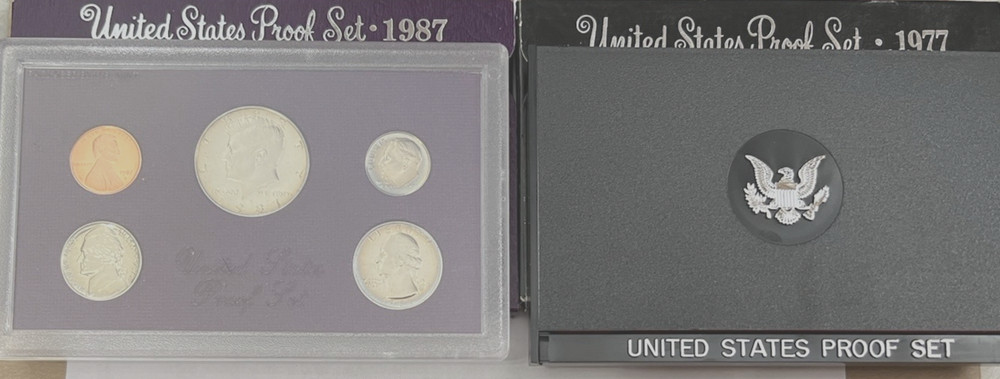1977-S and 1987-S US Proof Sets