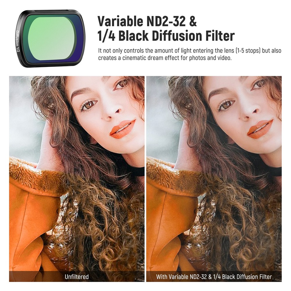 NEEWER FL-83D Variable ND & Diffusion Filter for DJI Pocket 3