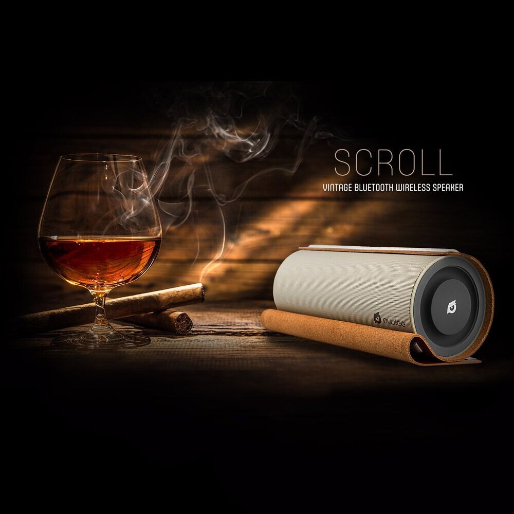 Owlee Scroll Premium Portable Bluetooth Wireless Speaker With Leather and Case
