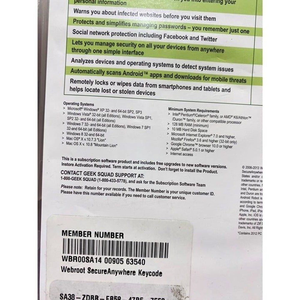 Webroot Secure Anywhere Ultimate Protection PC Mac Mobile Android iOS