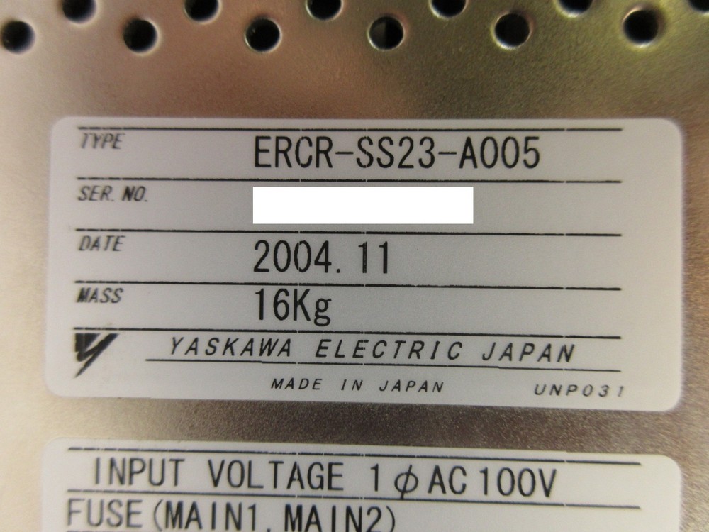 Yaskawa Electric ERCR-SS23-A005 Robot Controller Working Surplus