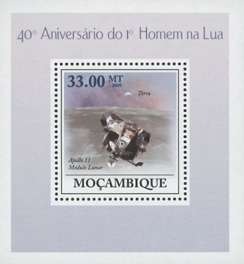 First Man On The Moon Apolo 11 Earth Space Stamp Mini Sov. Sheet MNH