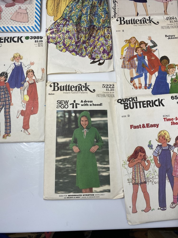 Vintage Sewing Patterns Butterick Lot