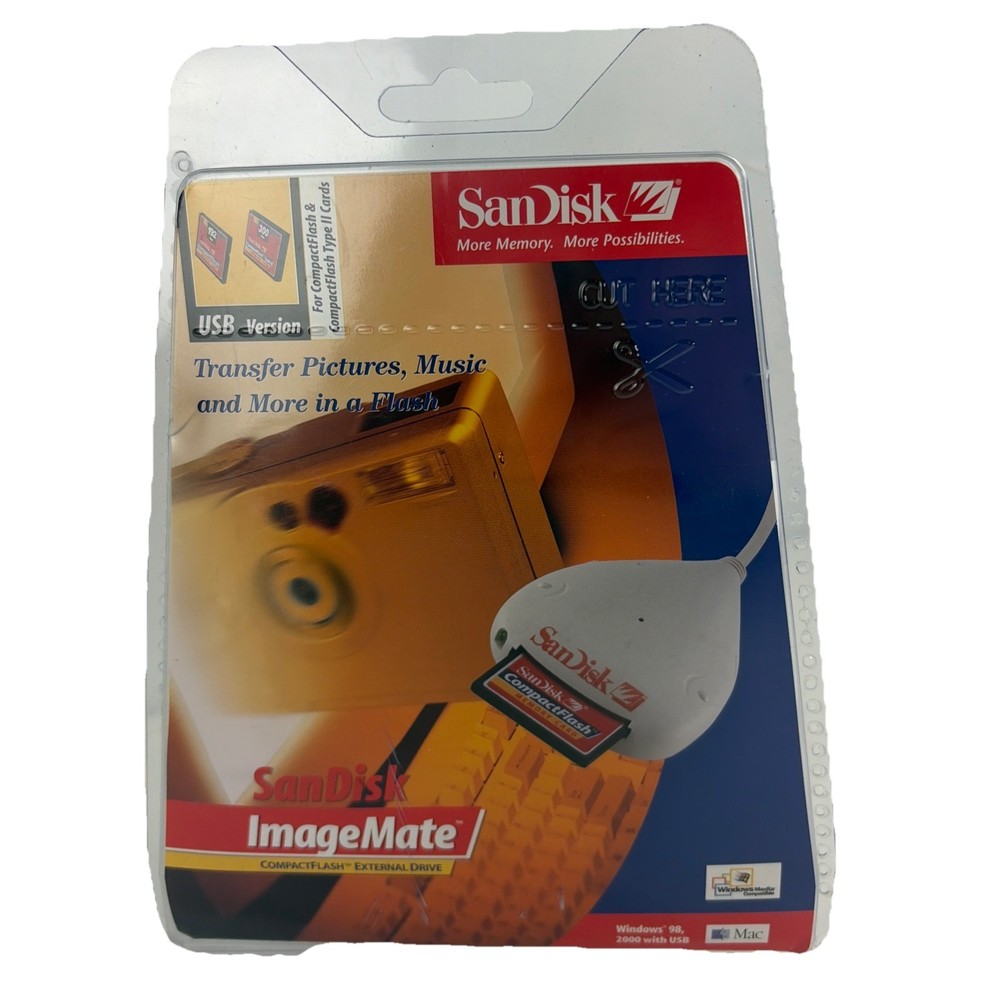 Sandisk USB Version ImageMate Compact Flash External Drive File Transfer