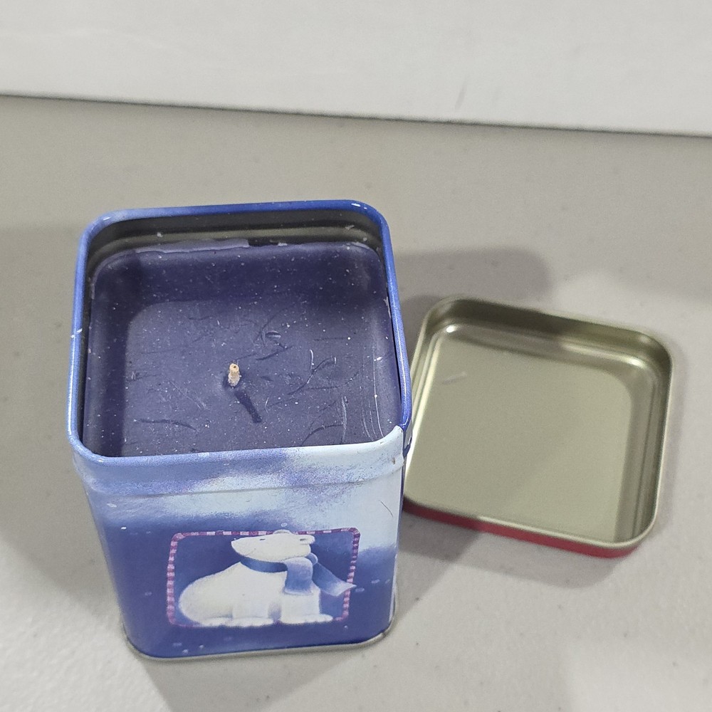 Christmas Candle In Tin