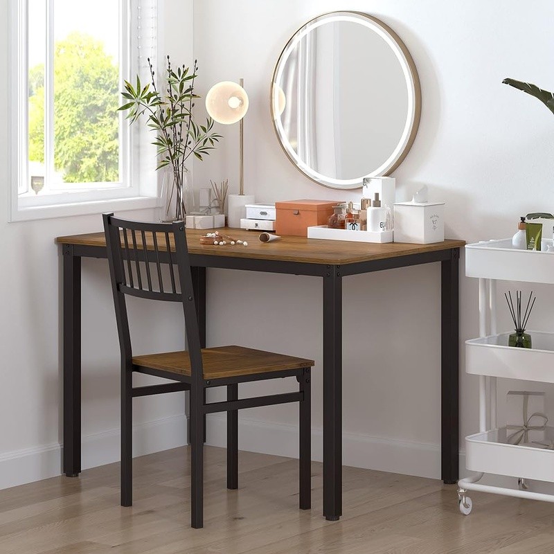 Multifunctional Dining Table Set W/ Chairs & Bench Easy Assembly Modern Design