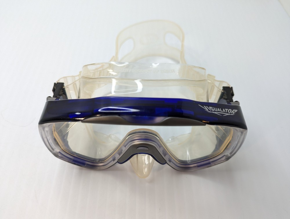 Tusa Visualator Tempered Goggles Scuba Diving Dive Adjustable Strap With Case