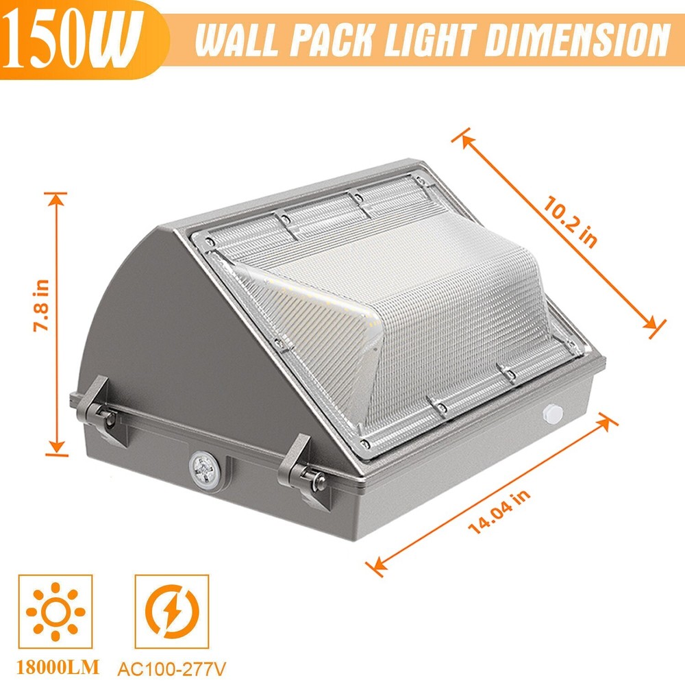 150 Watts LED Wall Pack Light Replace 600/800W Outdoor Security Wall Pack Lights