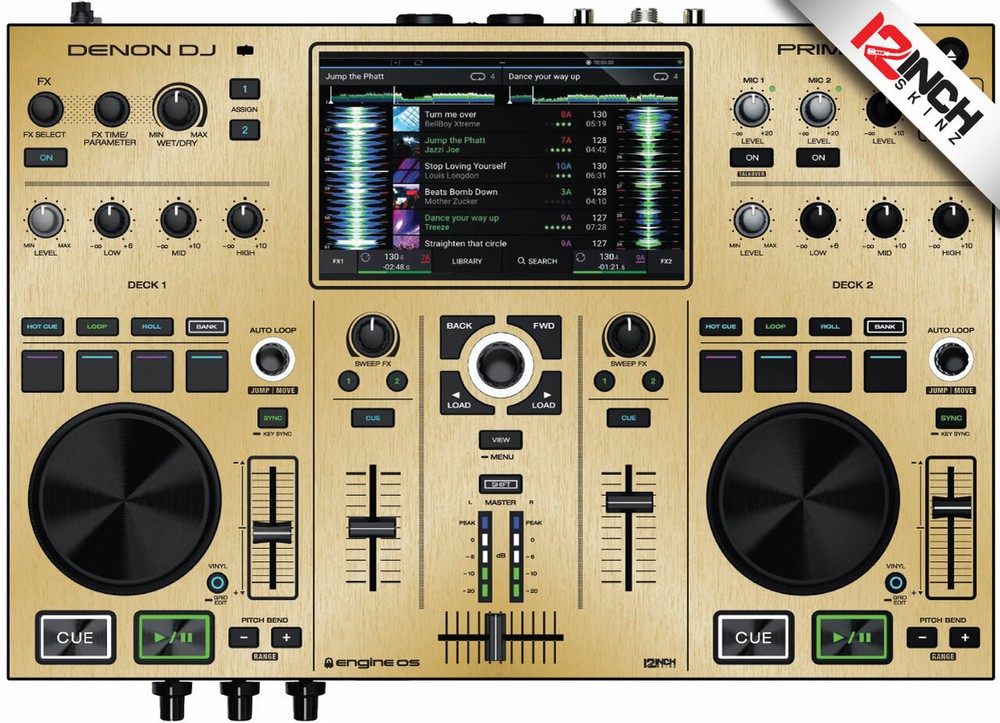 Denon Prime GO Skin - brushed gold