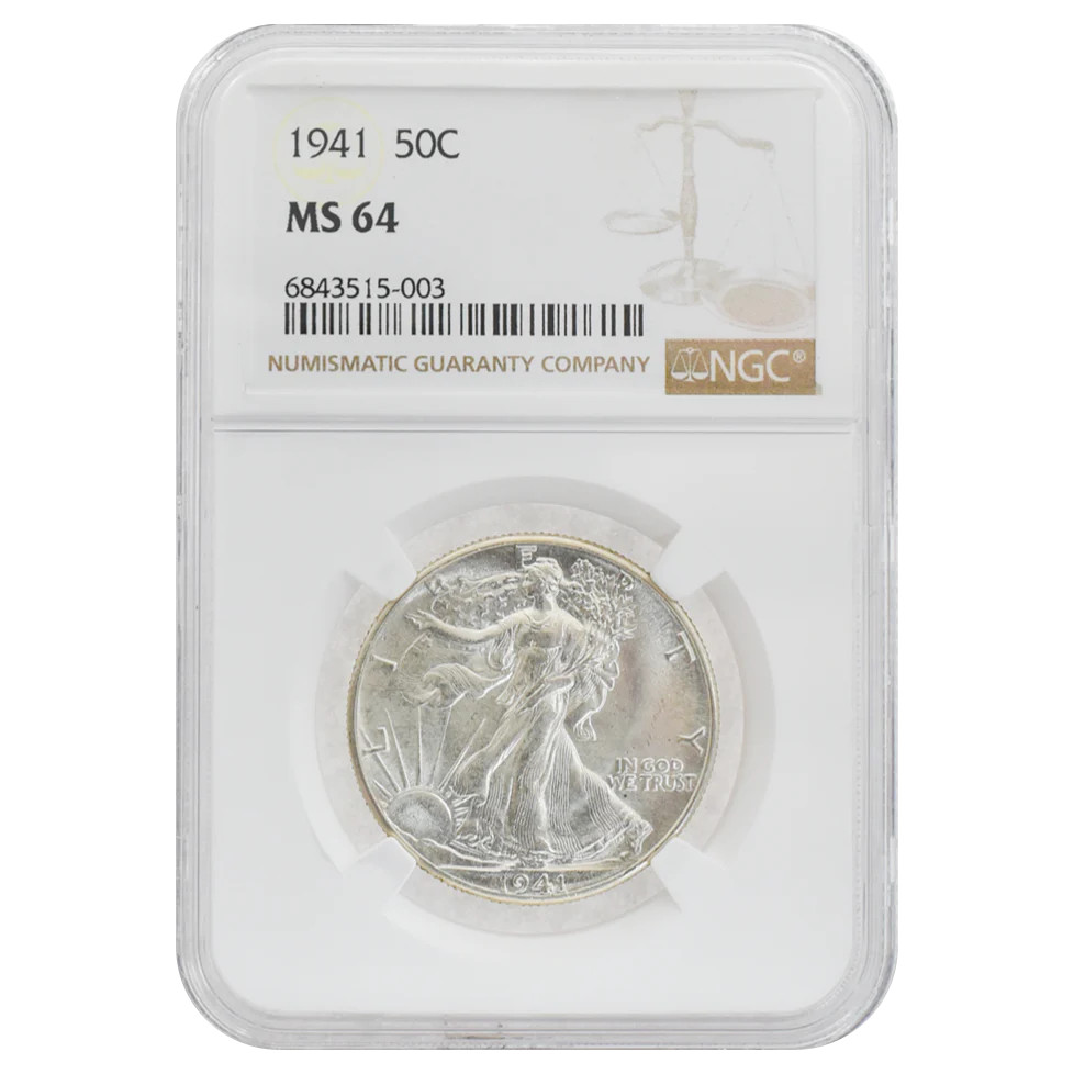 1941 Walking Liberty Half Dollar MS64 NGC