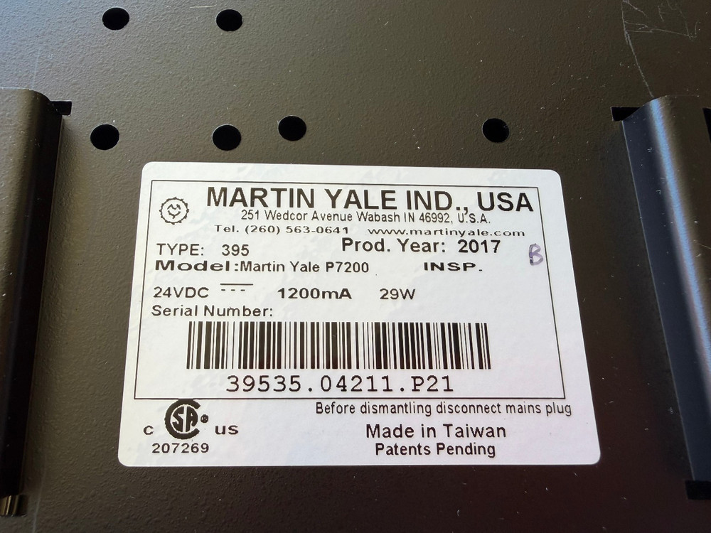 "AS IS" Genuine MARTIN YALE P7200 RapidFold Automatic Paper Folding Machine