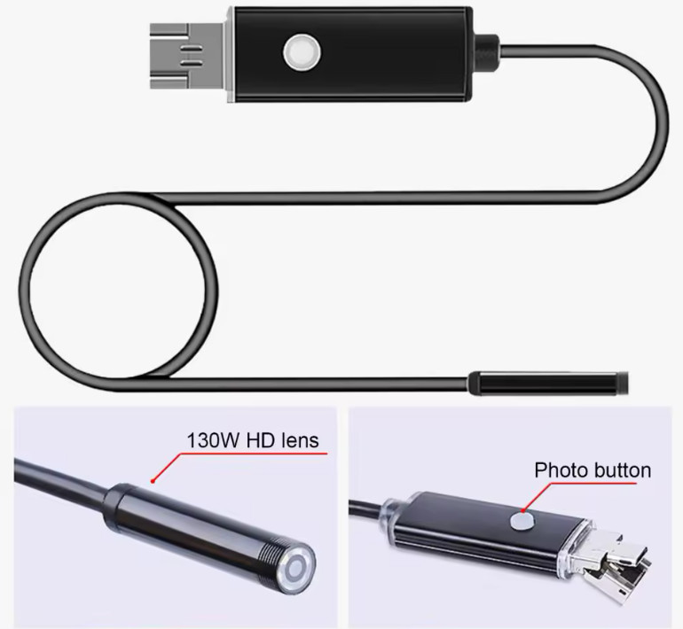 Android Smartphone Wire Snake HD Camera