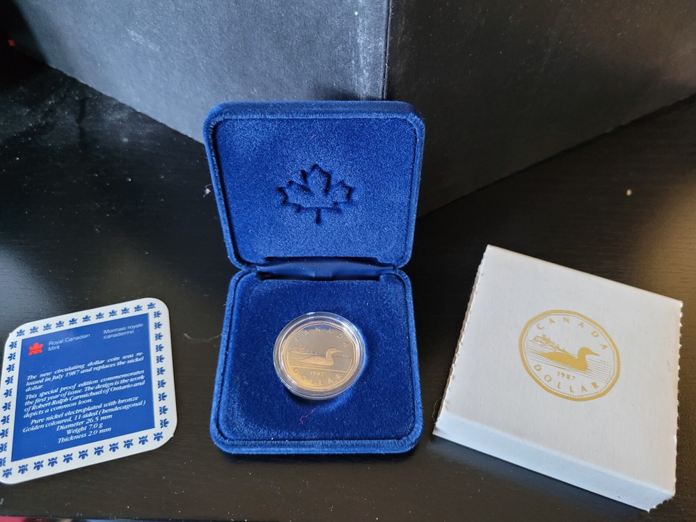 1987 Canada Loonie Proof w/case