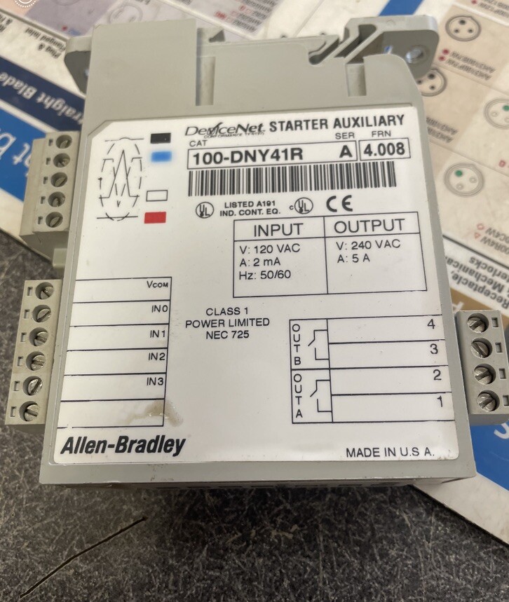 Allen Bradley DeviceNet Starter 100DNY41R-B Auxiliary Module