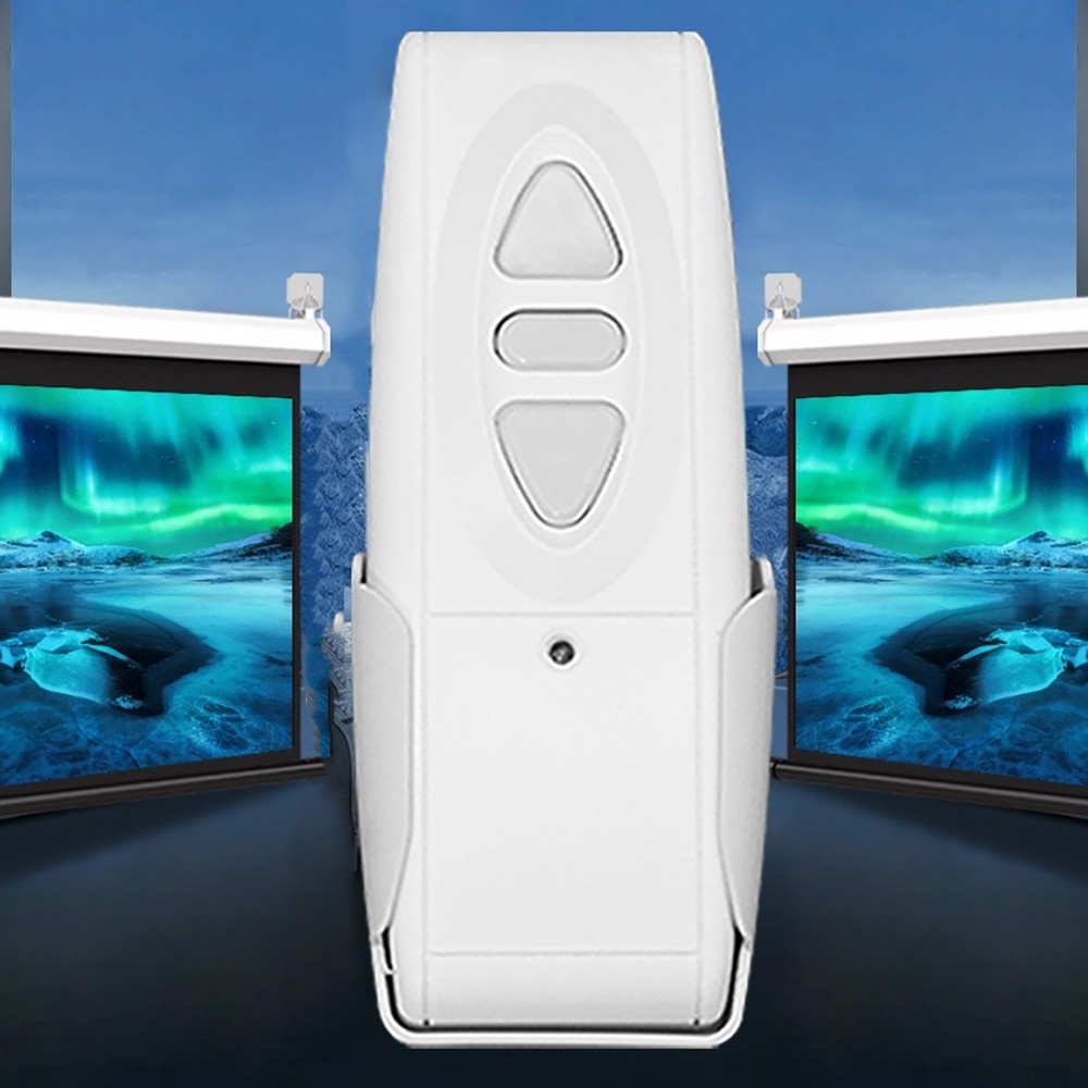 White Remote Control Switch RF Electric Curtain Screen Projector Accessory