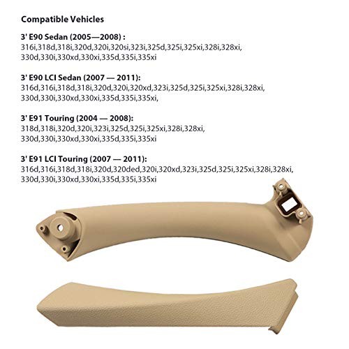 for BMW 3 Series E90/E91 Door Handle Replacement Pull Handle+Outer Cover Right