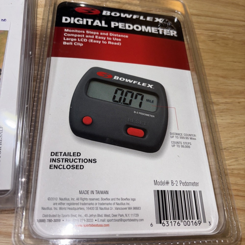 Set Of 2 Digital Pedometers-AARP&Bowflex