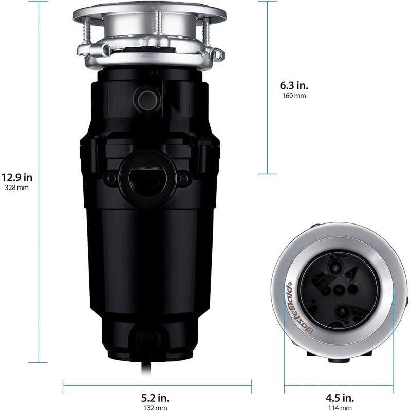 1/3 HP Garbage Disposal Continuous Feed 3-Bolt Mount Torque Master System New