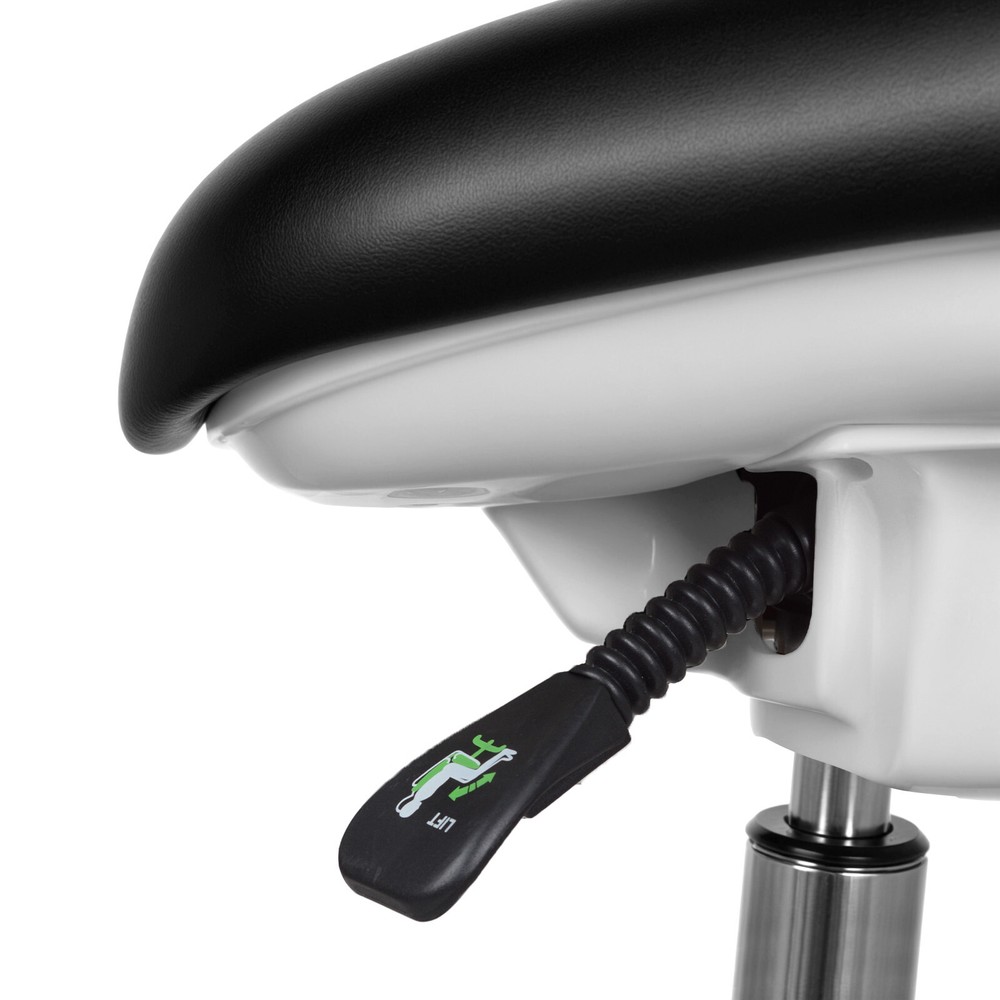 Dental Dynamic Microscope Saddle Chair Stool Foot Controlled PU Leather US