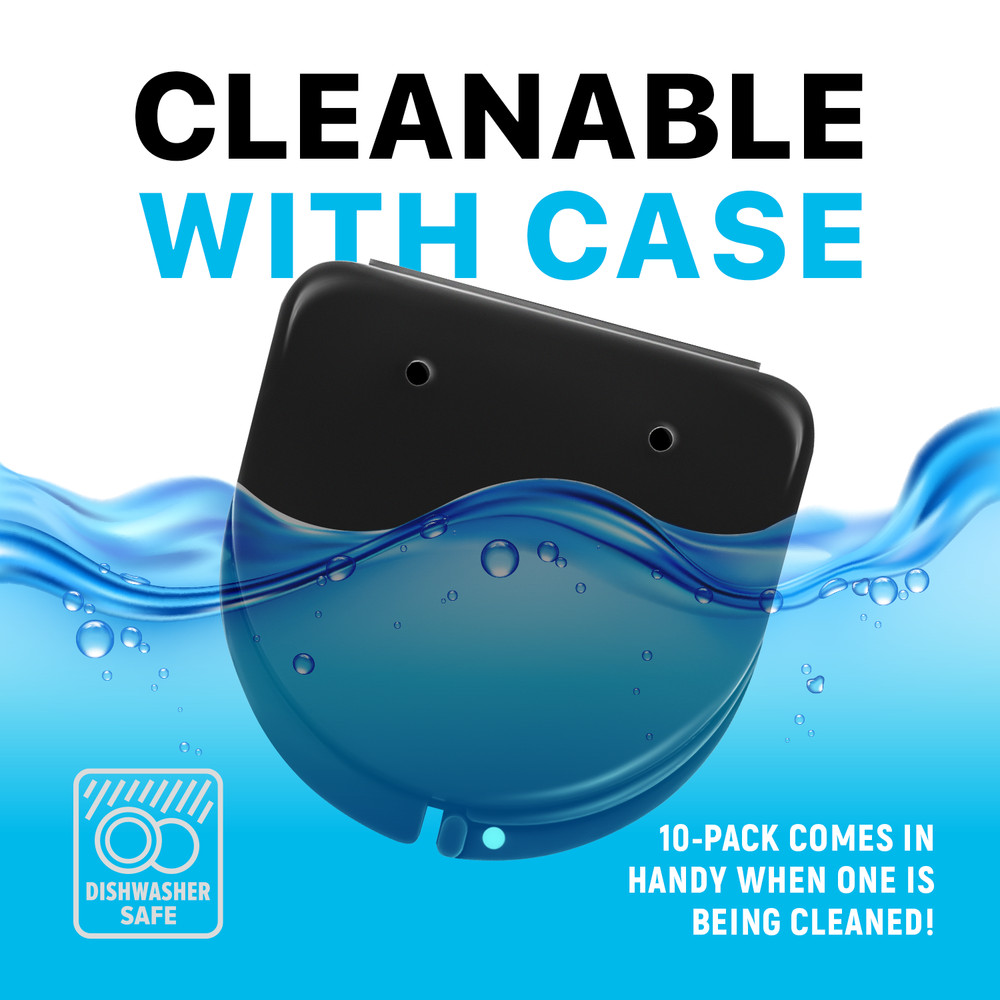 10PK Retainer Case, Denture Storage Box, Mouthguard Container, Aligner Case