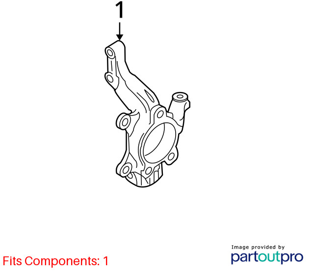 Driver Left Front Spindle Knuckle Fits 09-14 Cube 3765521