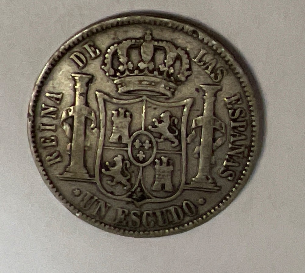1867 Spain Escudo Silver Coin